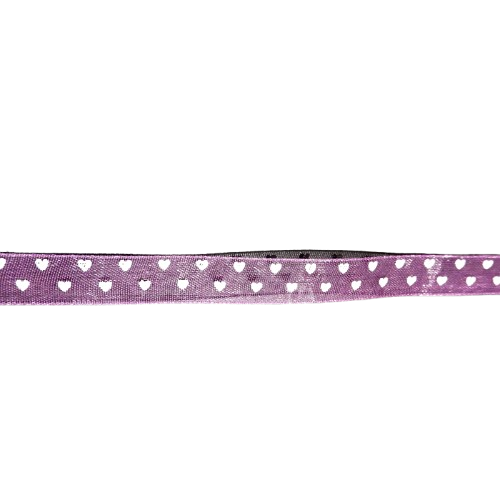 ruban violet pois