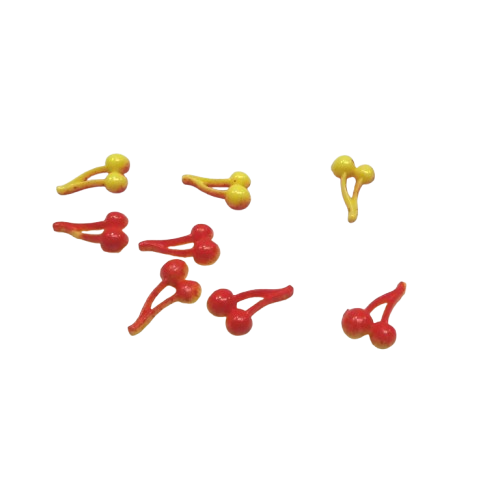 miniatures cerise rouge jaune