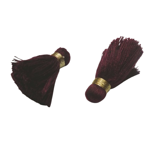pompons bordeaux