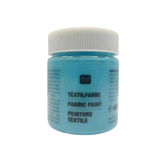 peinture textile rico design turquoise