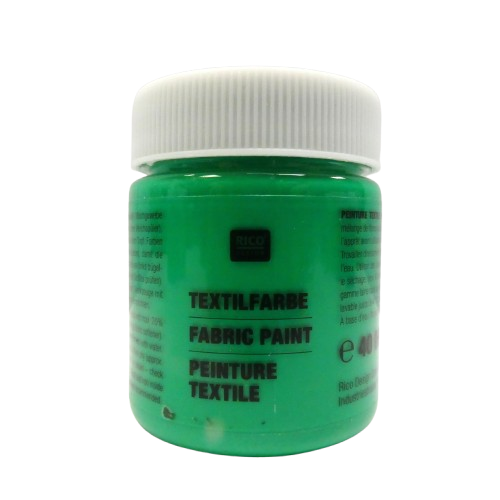 peinture textile rico design vert feuille