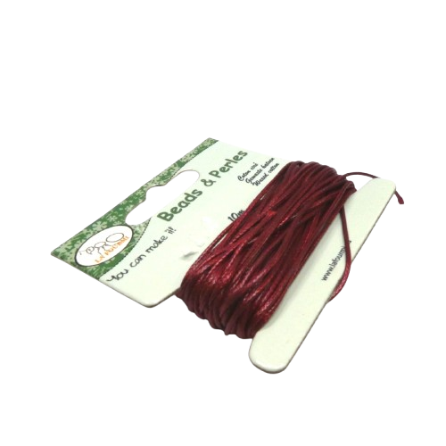 fil coton ciré 1 mm bordeaux
