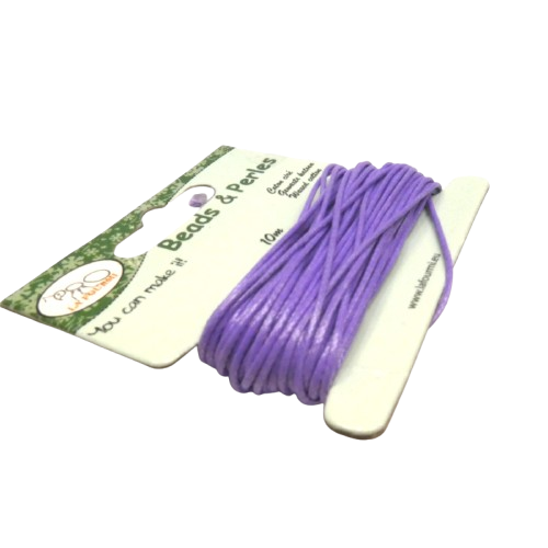 fil coton ciré 1 mm lilas