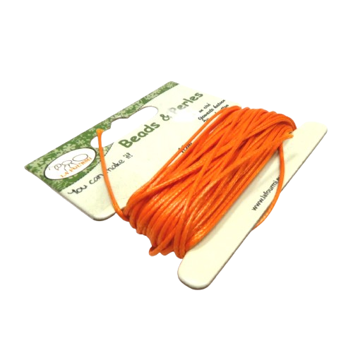 fil coton ciré 1 mm orange