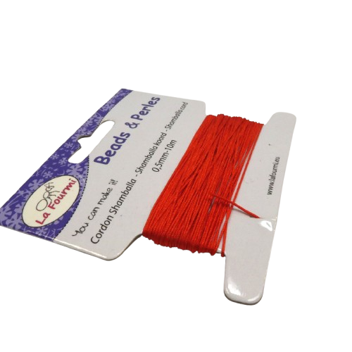 fil polyester 0.5 mm rouge