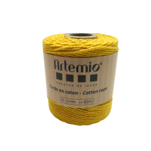 coton macramé 1 mm ocre