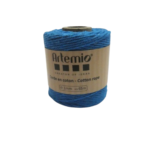 coton macramé 1 mm turquoise
