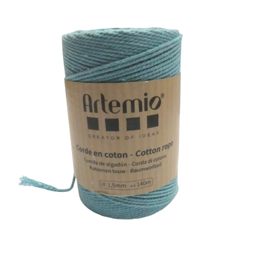 coton macramé 1,5 mm artemio azur