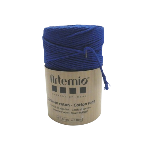coton macramé 1,5 mm artemio bleu roi
