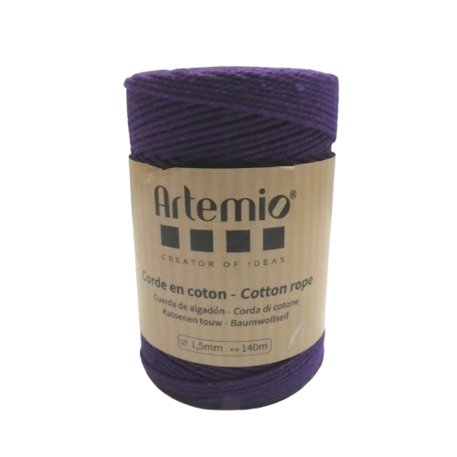 coton macramé 1.5 mm artemio violet