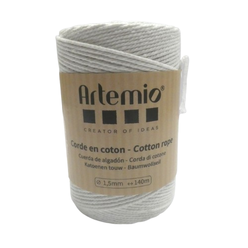 coton macramé 1,5 mm artemio blanc