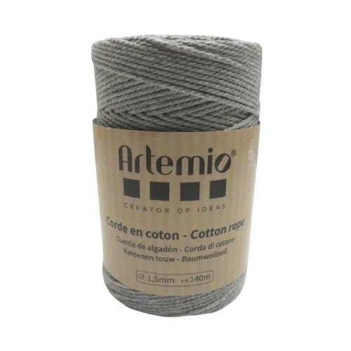 coton macramé 1,5 mm artemio gris