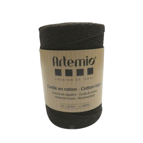 coton macramé 1,5 mm artemio chocolat