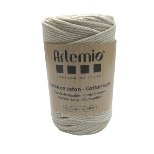 coton macramé 1,5 mm artemio écru