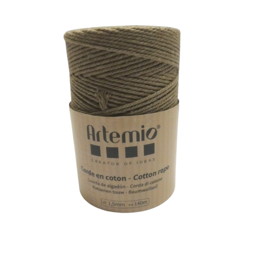 coton macramé 1,5 mm artemio marron