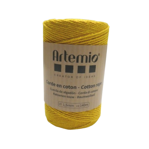 coton macramé 1.5 mm artemio ocre