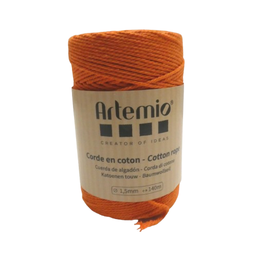 coton macramé 1,5 mm artemio orange