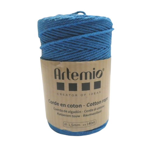 coton macramé 1,5 mm artemio turquoise