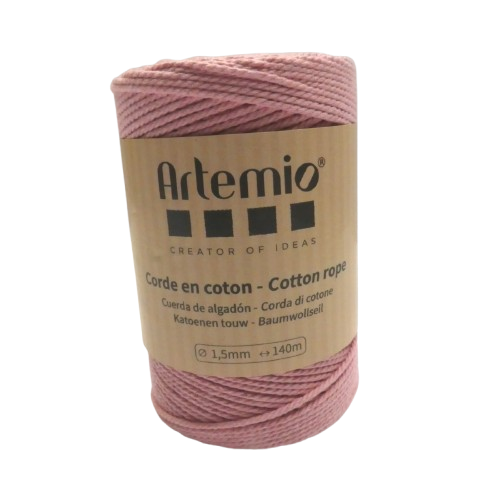 coton macramé 1,5 mm artemio rose