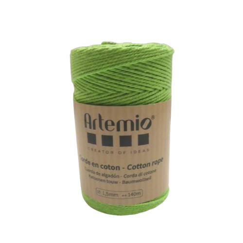 coton macramé 1.5 mm artemio vert clair