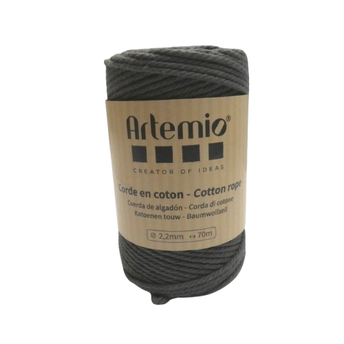 coton macramé 2,2 mm artemio anthracite