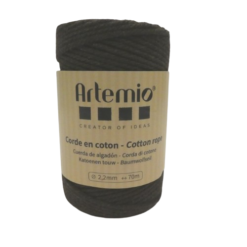 coton macramé 2,2 mm artemio chocolat