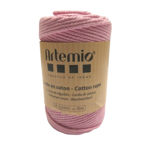 coton macramé 2,2 mm artemio rose