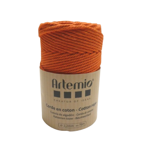 coton macramé 2,2 mm artemio orange