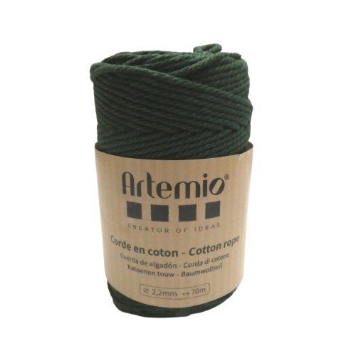 coton macramé 2,2 mm artemio vert foncé