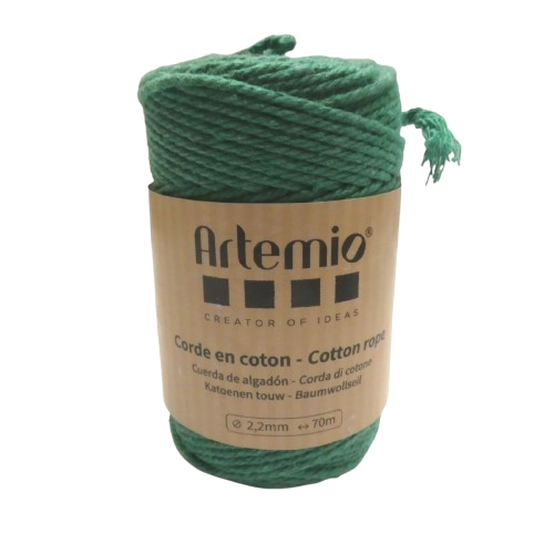 coton macramé 2,2 mm artemio vert moyen