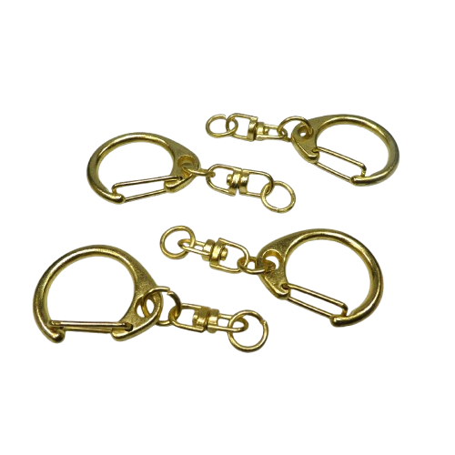 porte clés mousqueton doré