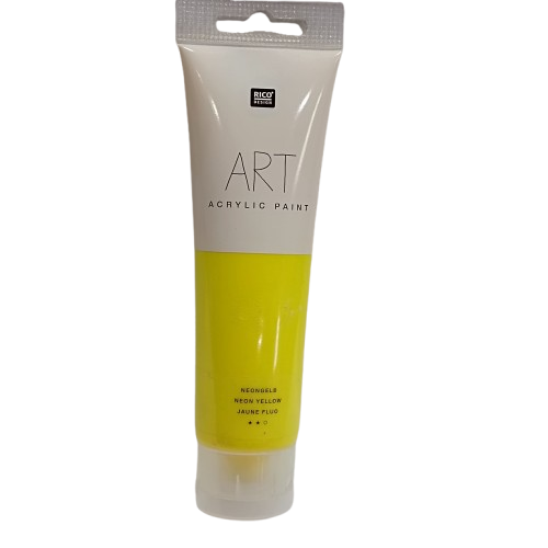 peinture acrylique jaune fluo