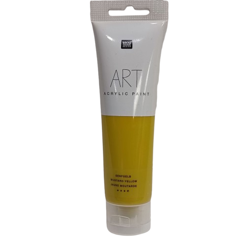 peinture acrylique jaune moutarde