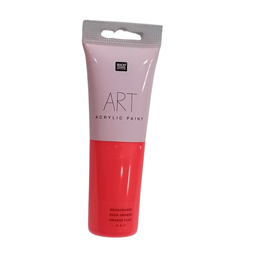 peinture acrylique orange fluo
