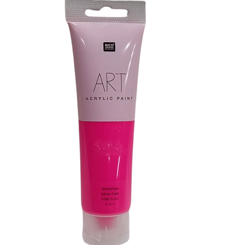 peinture acrylique rose fluo