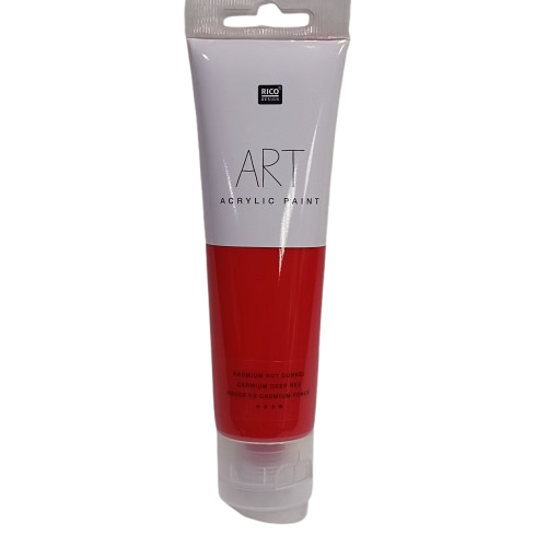 peinture acrylique rouge de cadium foncé