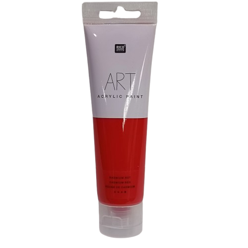 peinture acrylique rouge de cadium