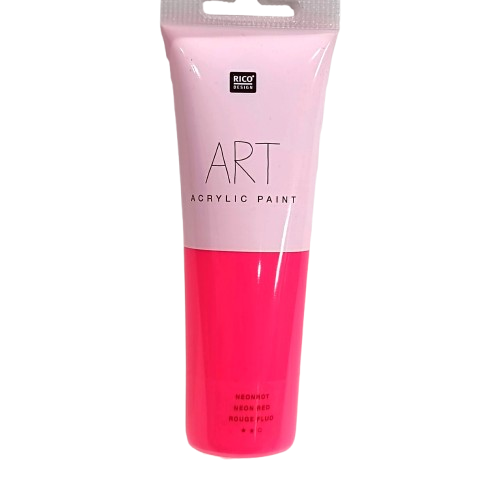 peinture acrylique rouge fluo
