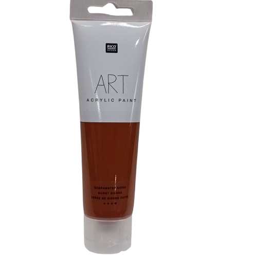 peinture acrylique terre de sienne cuite