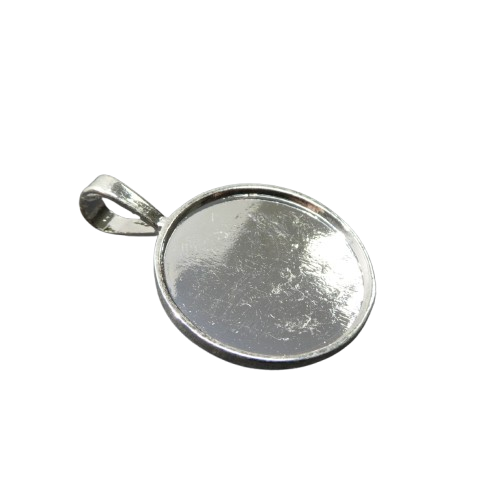 support cabochon pendentif rond