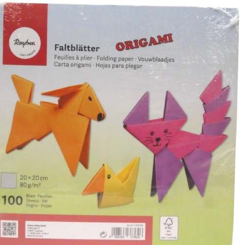 papier origami rayher coloris vifs