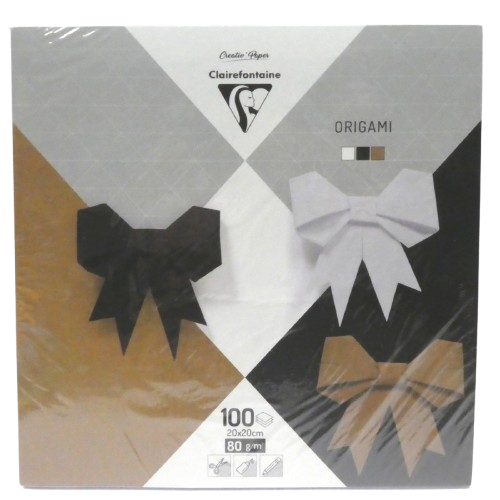 papiers origami rayher noir blanc kraft