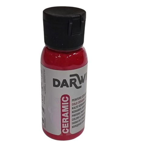 peinture céramiqe darwi rouge carmin
