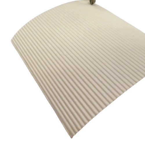 carton ondulé blanc