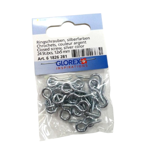 piton glorex argenté 12x5mm
