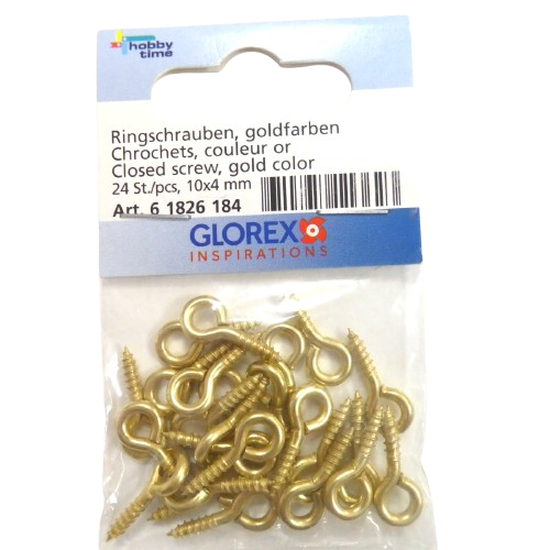 piton glorex doré 10 x 4 mm