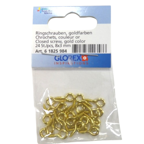 piton glorex doré 8 x 3 mm