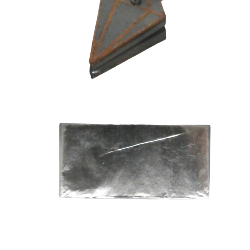 feuille déco métal argenté rayher