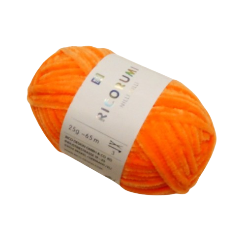 029 orange fluo Fil chenille nilli rico design