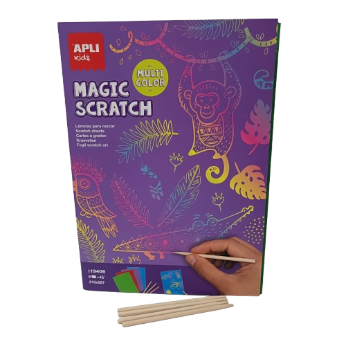 cartes à gratter colorées apli